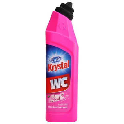 Krystal WC kyselý na nerez a keramiku 750 ml Růžový| Drogerie LUKA