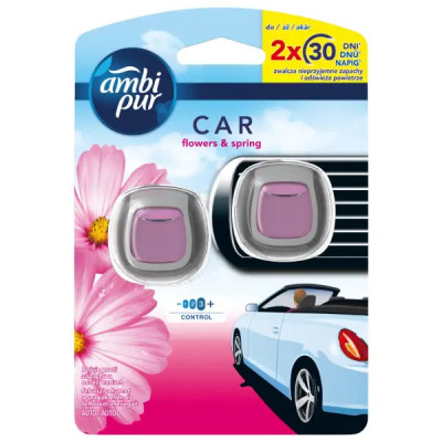 Ambi Pur Car Jaguar 2 x 2 ml Flowers & Spring vůně do auta | Drogerie LUKA